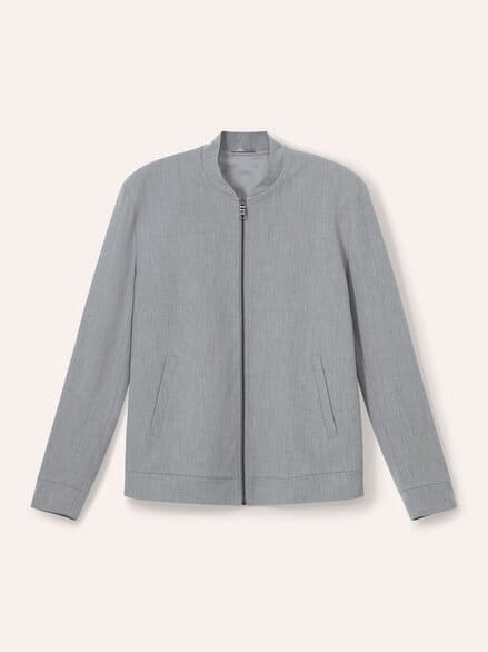 Blouson mit Stehkragen Grau