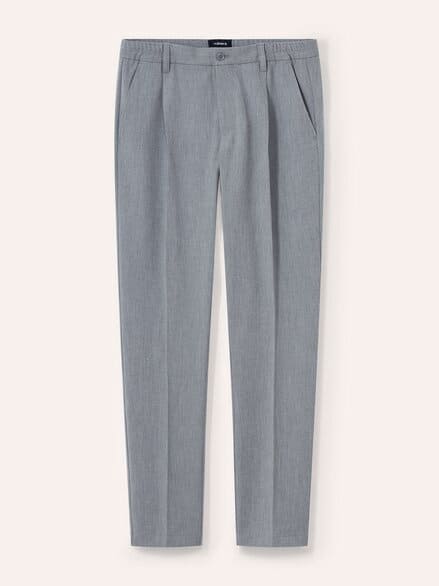 Chino mit Bundfalte Grau