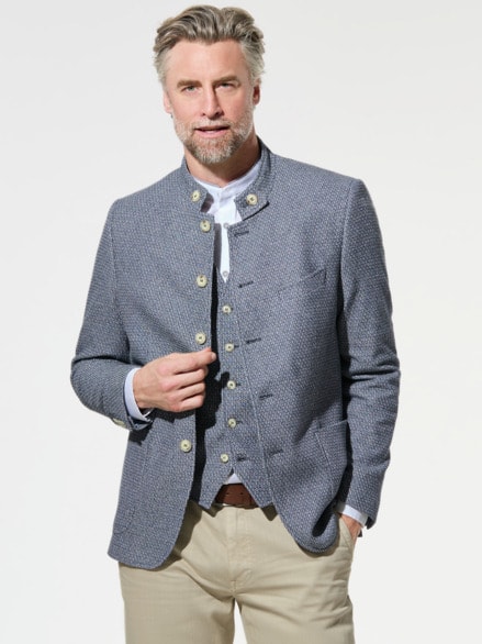 Struktur Sakko Blau/Beige