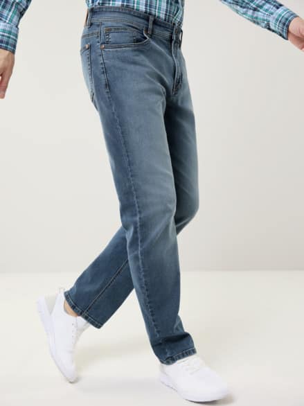 Jeans Sattlerstich Mid Blue