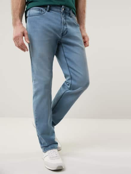 Jeans Sattlerstich Bleached