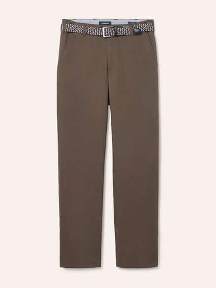 Extraglatt-Stretchbund-Chino Braun