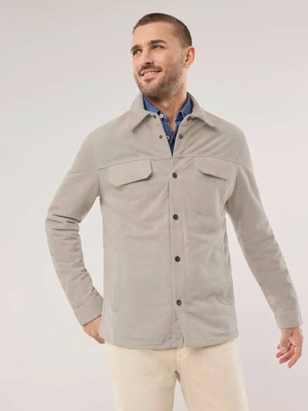 Velourslederhemdjacke Kitt