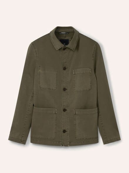 Baumwoll Hemdjacke Oliv Baumwoll Hemdjacke Oliv