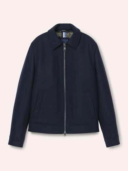 Blouson aus Wollmischung Marine