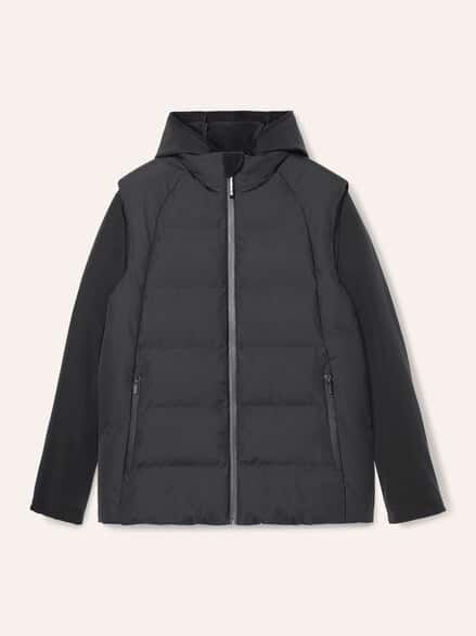 Softshelljacke mit Aussenweste Schwarz