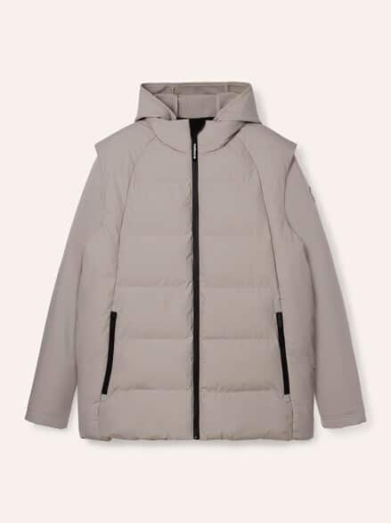 Softshelljacke mit Aussenweste Ecru