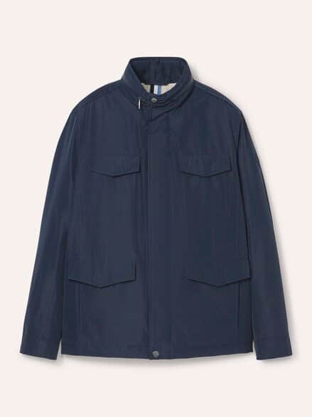 Wärmende Langjacke mit 9 Taschen Marine