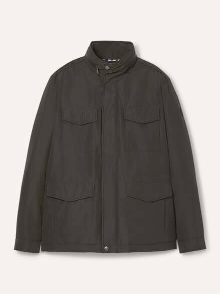 Wärmende Langjacke mit 9 Taschen Dunkelbraun