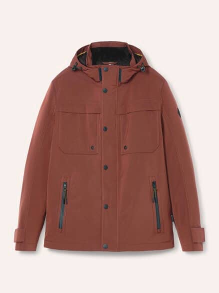 Wasserdichte Funktionsjacke Rotbraun