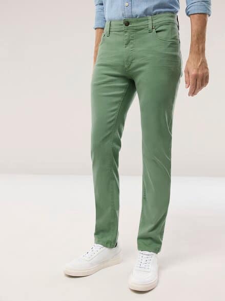 Coloured Jeans Lindgrün