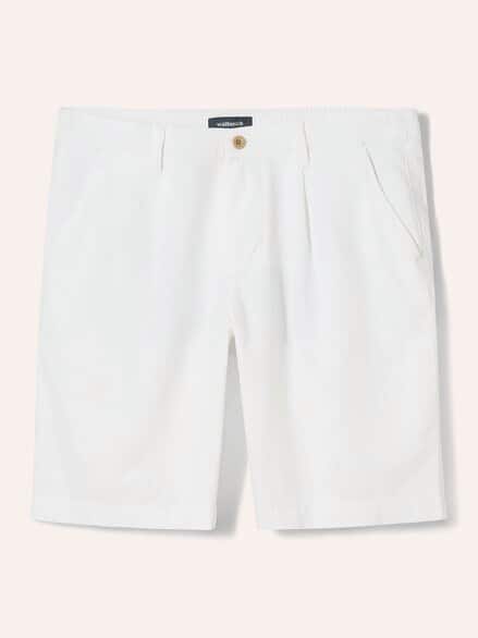 Leinenmix Bermudas Weiß