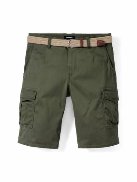 Extraglatt Gürtel Cargo-Bermudas Salbei Extraglatt Gürtel Cargo-Bermudas Salbei