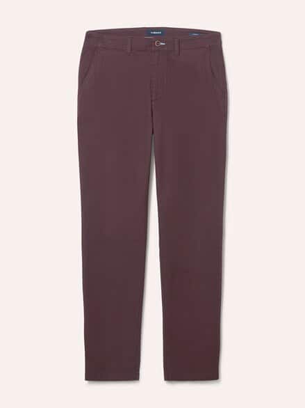 Chino aus Baumwollstretch Bordeaux