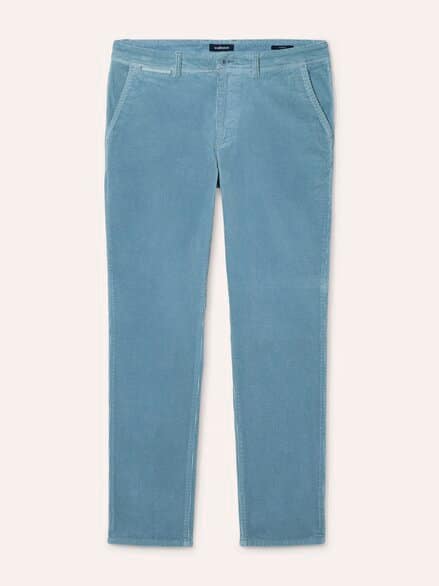 Cordhose aus weicher Baumwolle Hellblau