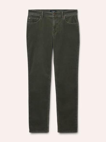 Five Pocket aus feinem Cord Oliv Five Pocket aus feinem Cord Oliv