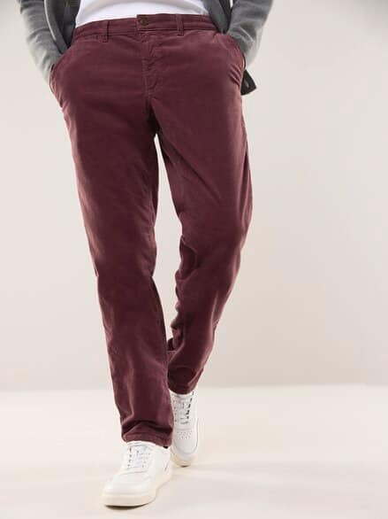 Wärmende Cordhose mit Thermofutter Bordeaux