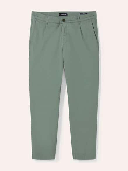 Bundfalten-Chino Feinstruktur Salbei Bundfalten-Chino Feinstruktur Salbei