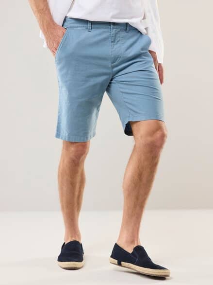 Leinen-Bermudas Frischekick Hellblau