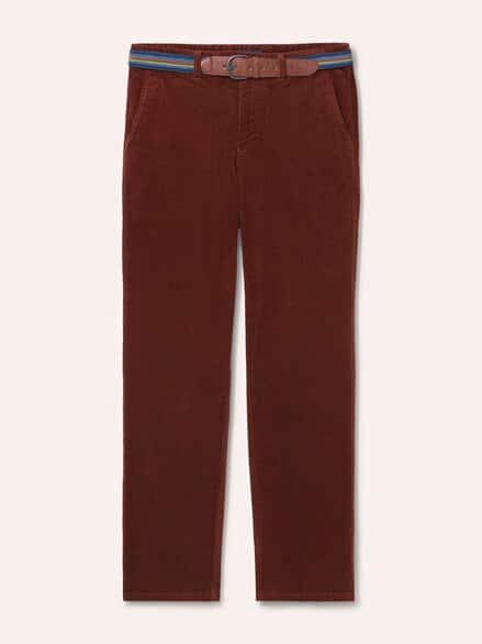 Gürtel-Cord Chino Rostbraun