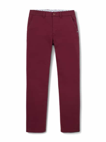 Baumwoll-Chino Diamant Bordeaux Baumwoll-Chino Diamant Bordeaux
