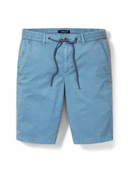 Urlaubs-Bermudas Baumwollstretch Mittelblau Urlaubs-Bermudas Baumwollstretch Mittelblau