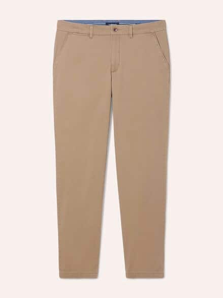 Elastische Chino aus Baumwolle Caramell