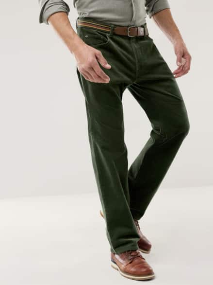 Gürtel-Cord Five-Pocket Khaki