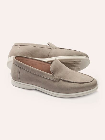 Velours-Loafer Beige