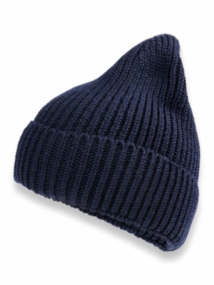 Merino-Mütze Marine