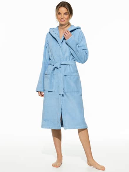 Bademantel Kuschelfrottier Skyblue