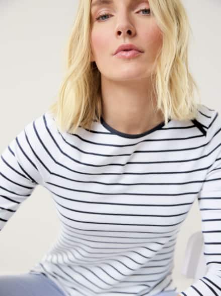 Ringelshirt la Ville Weiß/Marine