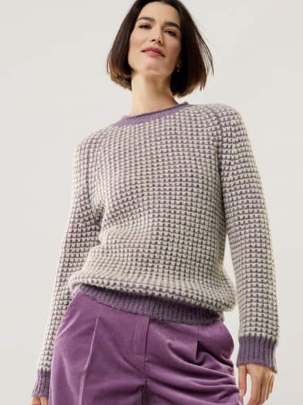 Leicht&Weich Pullover Mauve/Creme
