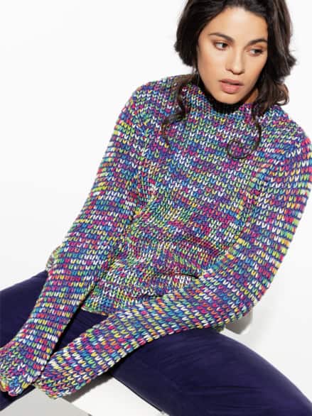 Leichtgewicht-Pullover Multicolor Dunkelblau