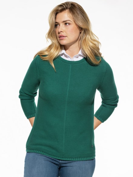 Baumwoll-Pullover Everyday Smaragd Baumwoll-Pullover Everyday Smaragd