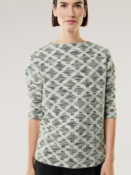 Boucle Sweatshirt Kaminkragen Marine