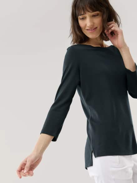 Pique-Shirt Edeljersey Schwarz