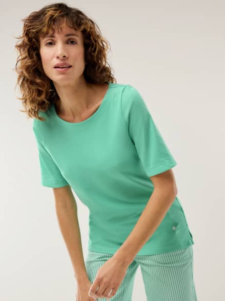 Extraglatt Shirt Jadegrün