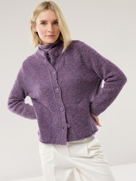 Baby Alpaka Strickjacke Mauve