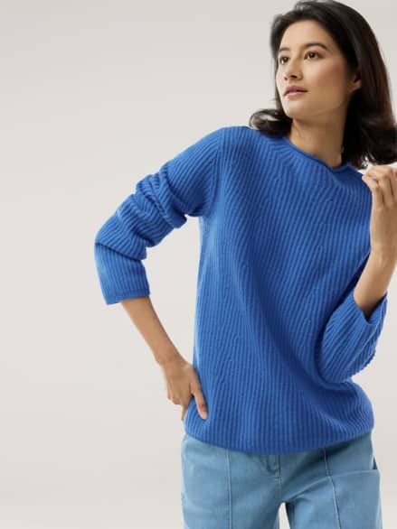 Cashmere Pullover 100 Prozent Azurblau