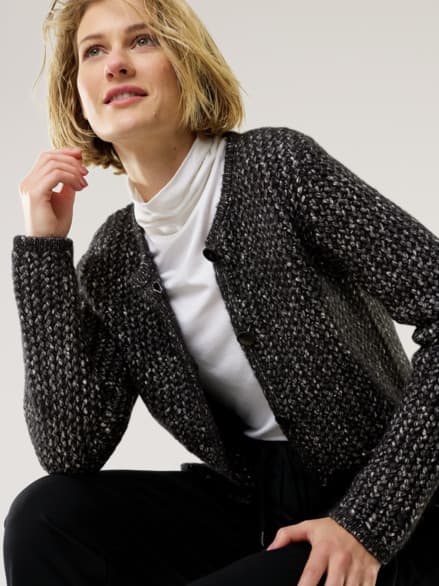 Cosy Strickjacke Bellino Schwarz