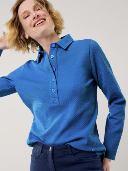 3D Struktur Polo Königsblau 3D Struktur Polo Königsblau