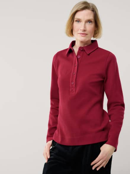 3D Struktur Polo Dunkelrot
