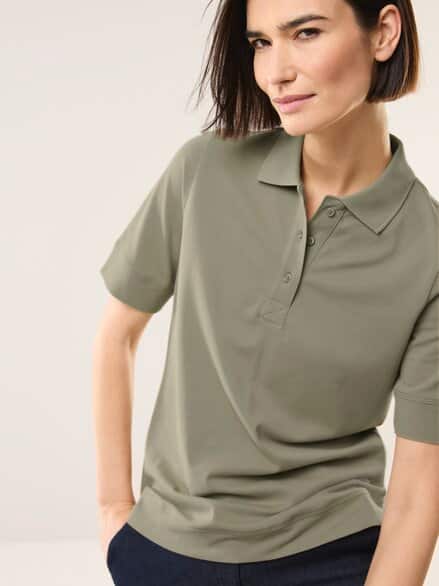 Pimacotton Basic Polo Halbarm Khaki