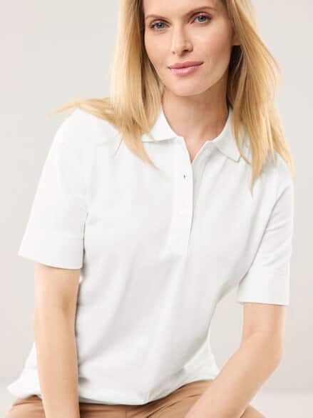 Pimacotton Basic Polo Halbarm Offwhite