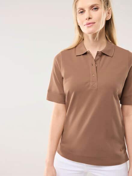Pimacotton Basic Polo Halbarm Praline