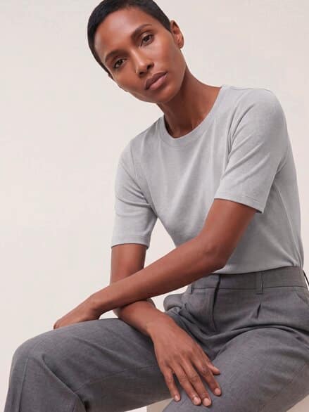 Shirt mit Lurex Silber
