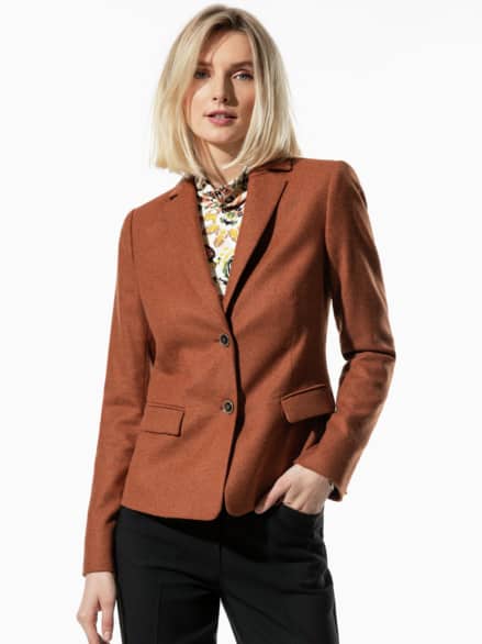 Wollmix-Blazer Zimt
