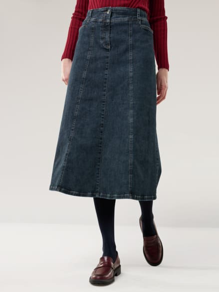 Powerstretch Jeansrock Dark Blue