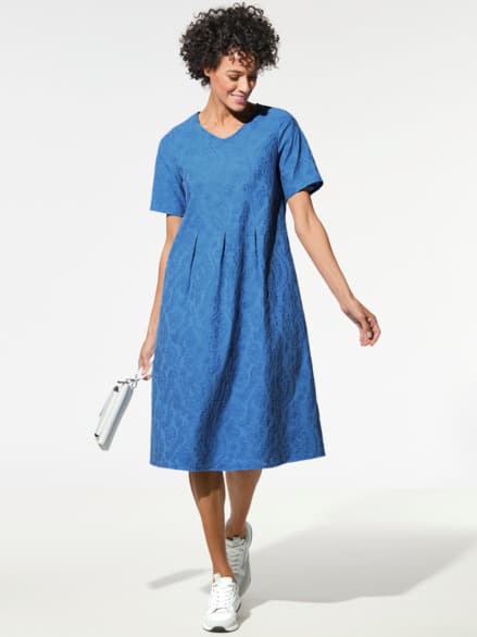 Jacquardkleid Königsblau